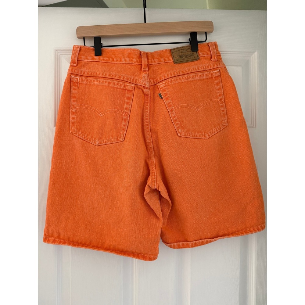 Levis Vintage 900 Series Orange Dad Shorts Classic Retro Colorful Crunchy